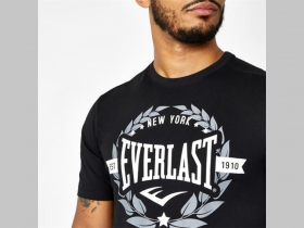 Everlast čierne pánske tričko s tlačeným logom materiál 100% bavlna